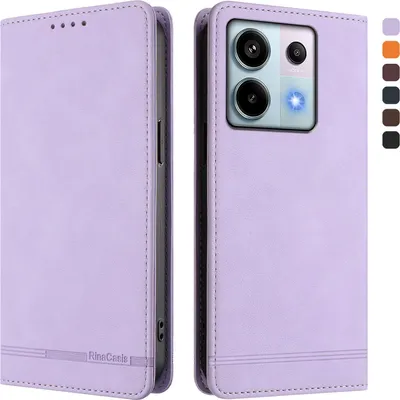 Obrázek produktu pro Pouzdro pro Xiaomi Redmi Note 13 Pro 5G, retroPolyuretankožené flip pouzdro s stojánkem a přihrádkami na karty Fialový