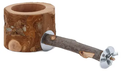 Obrázek produktu pro Dřevěný stojan pro papoušky, miska na krmení, bezpečný, netoxický, odolný, kombinace pro papoušky