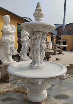 Immagine prodotto di Casa Padrino Fontana barocca in marmo bianco Ø 150 x H. 230 cm