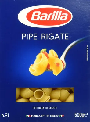 Produktbild von Barilla Hartweizen Pasta Pipe Rigate n. 91 – 12er Pack (12x500g)