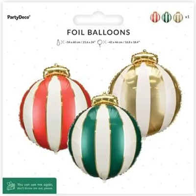 Zdjęcie produktu dla PARTYDECO Balony foliowe Bombk mix A3 98350