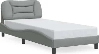 Obrázek produktu pro vidaXL Rám postele bez matrace "Hvar" světle šedý 90x200 cm látka
