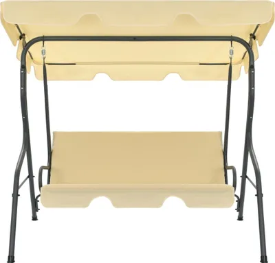 Produktbild von vidaXL Hollywoodschaukel Cremeweiß 170×110×153 cm