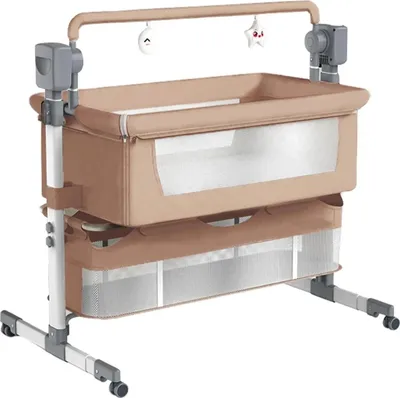 Image de Lit bébé, fonction bascule, design portable, BJJ-601-BROWN