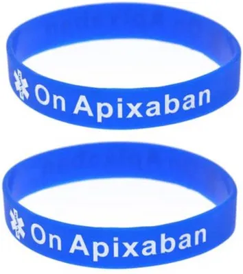 Produktbild von Silikon-Alert-Polsterarmband für Blutverdünnende - Medizinische ID (2er-Pack)