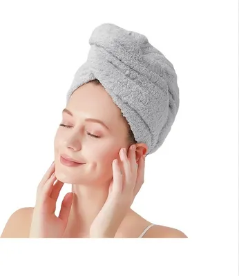 Produktbild von INF Super Absorbierende Korallenvlies Haar Trockenhaube Grau