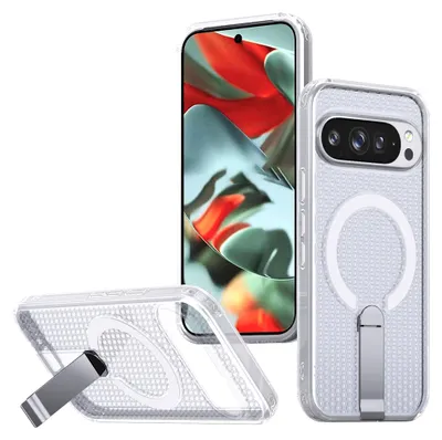 Image de Coque de protection magnétique avec support rabattable, en silicone pour Google Pixel 11 Pro XL, en TPU/PC