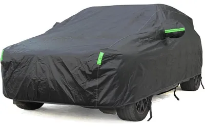 Image de Bâche de protection pour voiture, imperméable, avec doublure en coton, taille XL, noire