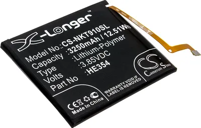 Obrázek produktu pro TECHTEK Baterie kompatibilní s [Nokia] 9 PureView, TA-1082, TA-1087 nahrazuje HE354