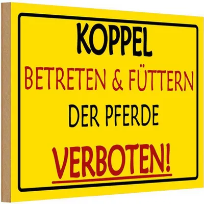 Produktbild von vianmo Holzschild 20x30 cm Koppel Betreten verboten Warnschild Hinweisschild