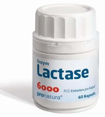 Immagine prodotto di Pro Natura Lactase 6000 FCC Capsule, 60 Capsule