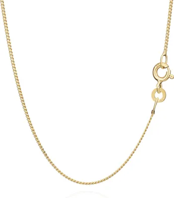 Produktbild von Panzerkette 333er Massiv Gelb Gold Kette 5764, 60cm Lang, 1,9g, 1,1mm Breit Neu