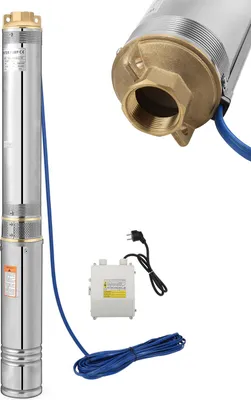 Produktbild von Faziango Tiefbrunnenpumpe 0,75 kW 4000 l/h Edelstahl 20 m Kabel