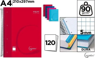 Zdjęcie produktu dla Notatnik A4/120 stron, siatka okrągła, MIX