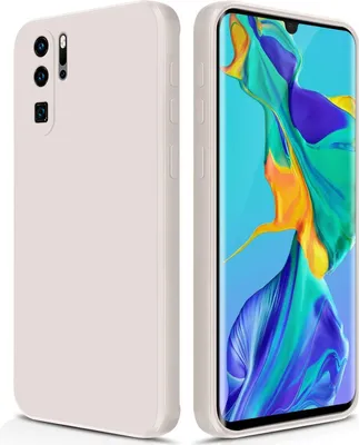 Image de Etui silicone fin pour Huawei P30 Pro silicone liquide, mat, résistant aux rayures Blanc