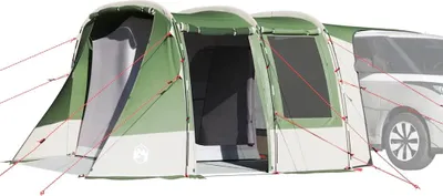 Image de vidaXL Tente pour voiture Vert Imperméable