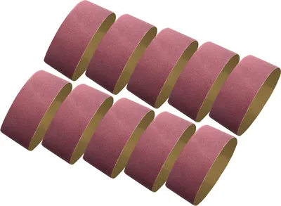 Image de 10 bandes abrasives, grain 60, 610 x 100 mm, papier abrasif à bande en oxyde d'aluminium pour le bois, le jade, le métal et le plastique