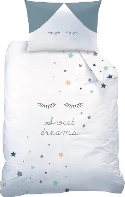 Productafbeelding van Famanu babybeddengoed, flanellen kwaliteit - Zoete dromen, sterren en wimpers