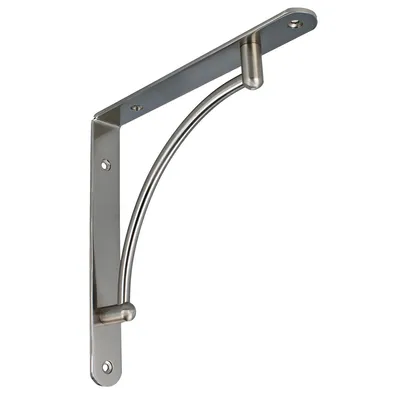 Produktbild von Elegante Regalkonsole Regalstütze 220x220mm Schwerlastträger Garderobenkonsole Stahl Edelstahloptik