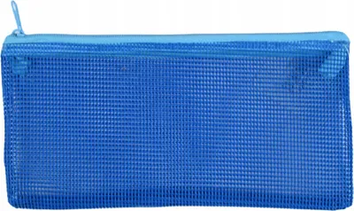 Produktbild von Mesh Federmäppchen 20x10cm - Transparentes Schlampermäppchen mit Reißverschluss - Schule
