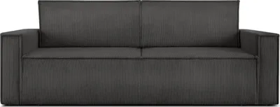 Produktbild von KONSIMO Schlafsofa in Pet Friendly Cord-Stoff mit Armlehnen "NAPI", Grau, Cordstoff, Loft, 228x89x101 cm