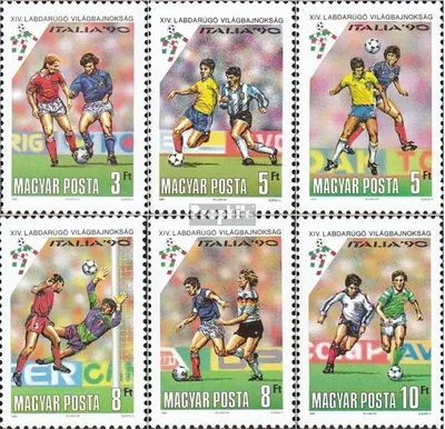 Produktbild von Briefmarken Ungarn 1990 Mi 4087A-4092A (kompl.Ausg.) postfrisch Fußball-WM in Italien