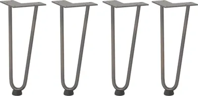 Zdjęcie produktu dla vidaXL Nogi do stolika kawowego 4 szt. Stal naturalna 30 cm lita stal