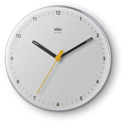 Produktbild von Braun - BC26W-DCF - Wanduhr - Funk - Analog - weiß
