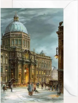 Image de Carte de Noël pliante « Château de Berlin » : motif historique de Berlin