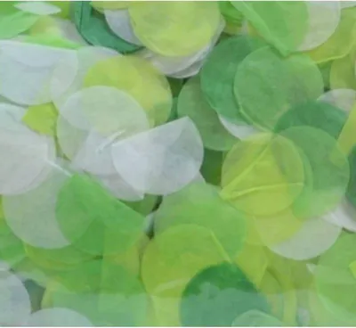 Produktbild von Seiden Papier Konfetti Kreise Grün Mix 15g