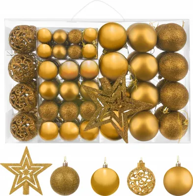 Immagine prodotto di ISO Set di decorazioni natalizie 100 pezzi oro