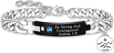 Produktbild von Halskette aus Edelstahl mit Senf Samen Glauben Inschrift - Christian Inspiration Schmuck