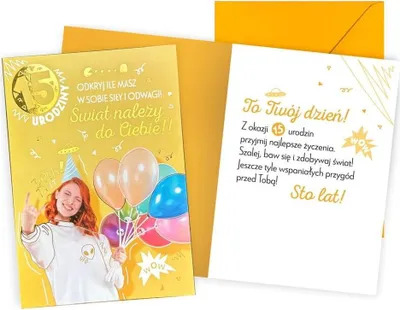Produktbild von Geburtstagskarte „15. Geburtstag“ für Mädchen – Kukartka