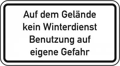 Produktbild von Dreifke® Schild I Hinweisschild Auf dem Gelände kein Winterdienst, Aluminium ...