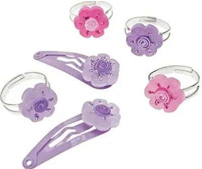 Produktbild von Mädchen Schmuck-Set Haarspangen & Ring Blume