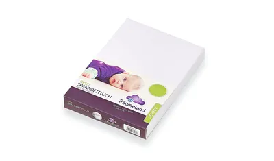 Produktbild von Träumeland Spannbetttuch Jersey, weiß, 100 x 100 cm