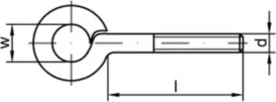 Produktbild von Reyher  Gewindeösen Typ 48 A 2 M 5x20 A 2 881369200050020 (50 Stück)