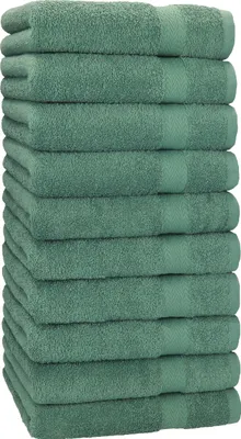 Produktbild von Betz 10 Stück Handtücher 50x100 cm PREMIUM  100% Baumwolle  Farbe: tannengrün