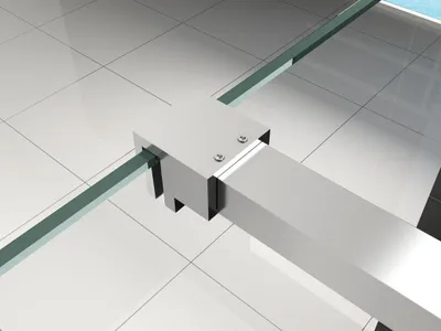 Produktbild von 140 cm Haltestange SLIM-DESIGN für Duschwände