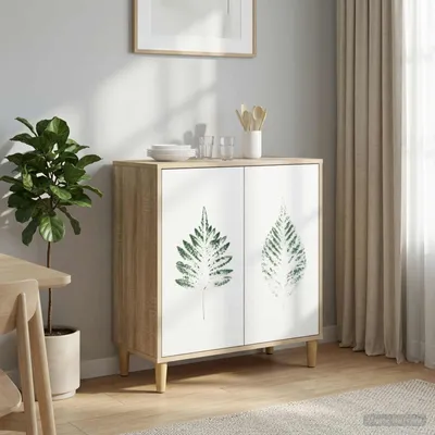 Immagine prodotto di vidaXL Credenza HANAU, finitura Sonoma, 69 x 33 x 75 cm, realizzata in legno composito