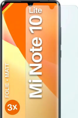 Produktbild von moex® 3x Schutzfolie kompatibel mit Xiaomi Mi Note 10 Lite - Displayschutzfolie Anti Reflex Folie, Matt