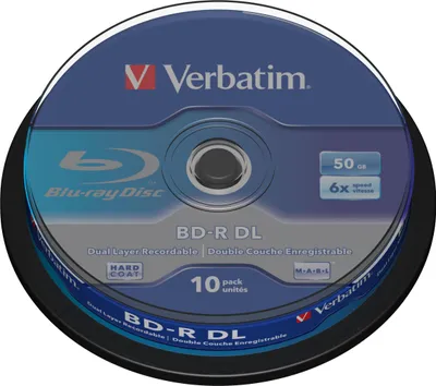 Produktbild von Verbatim BD-R DL Blu-ray Rohlinge 10er Spindel
