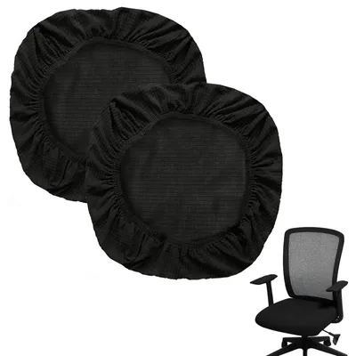 Produktbild von Set mit 2 elastischen Bürostuhlbezügen, waschbare Bezüge für Computer- und Bürostühle, wiederverwendbar und abnehmbar.