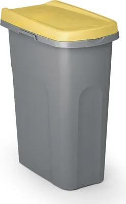 Produktbild von CASARIA® Mülleimer Küche mit Deckel 25L Geruchsdicht Müllbeutelhalterung Kunststoff Abfalleimer 39x24cm Bad Papierkorb Büro Mülltrennsystem Gelb