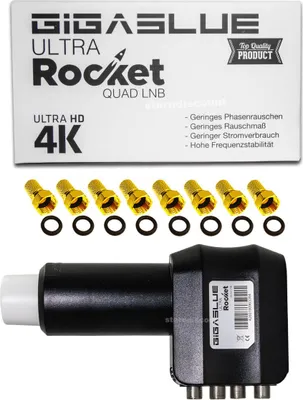 Produktbild von Gigablue ULTRA Rocket Quad LNB 0,1dB ( 4 direkte Anschlüsse ) HD Receiver PVR Re