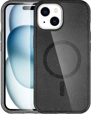 Produktbild von imoshion Sparkle Back Cover mit MagSafe iPhone 15 - Glitter Schwarz