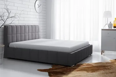 Obrázek produktu pro Čalouněná manželská postel 180x200 ZANDRA - šedá