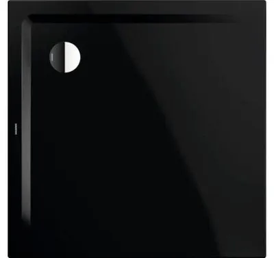 Produktbild von KALDEWEI Duschwanne SUPERPLAN 1831-2 80 x 80 x 12 cm schwarz glänzend mit extraflachen Wannenträger 383148040701