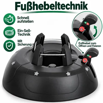 Produktbild von Christbaumständer Weihnachtsbaumständer Fußhebeltechnik Anthrazit Brandsseller