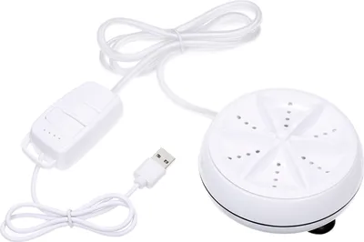 Obrázek produktu pro 3v1 Mini pračka Přenosná osobní rotační ultrazvuková turbínový pračka nastavitelná s USB kabelem Pohodlné pro cestování Domů Služební cesta (A)